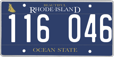RI license plate 116046