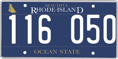 RI license plate 116050