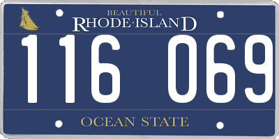 RI license plate 116069