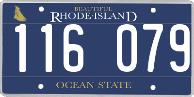 RI license plate 116079