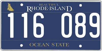 RI license plate 116089