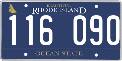 RI license plate 116090
