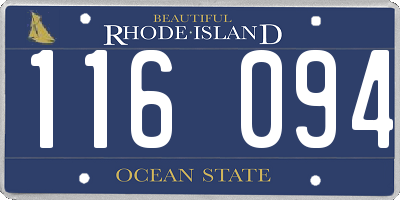 RI license plate 116094