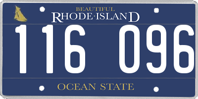 RI license plate 116096
