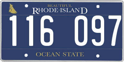 RI license plate 116097