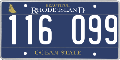 RI license plate 116099
