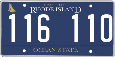 RI license plate 116110
