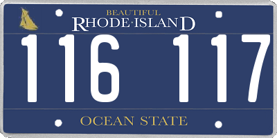 RI license plate 116117