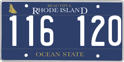 RI license plate 116120