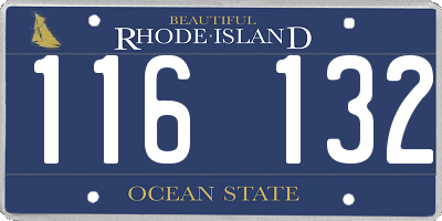 RI license plate 116132