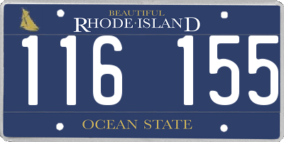 RI license plate 116155