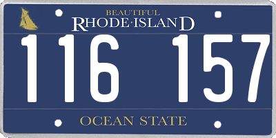 RI license plate 116157