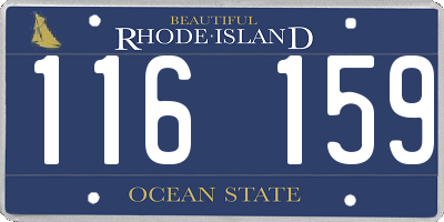 RI license plate 116159
