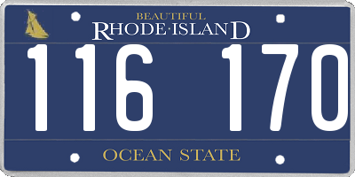 RI license plate 116170