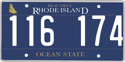RI license plate 116174