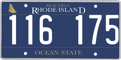 RI license plate 116175