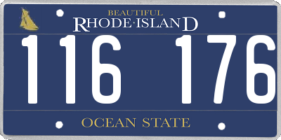 RI license plate 116176