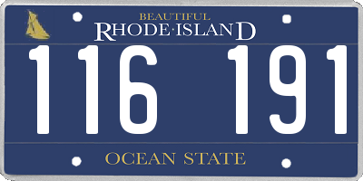 RI license plate 116191