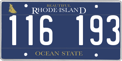 RI license plate 116193