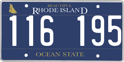 RI license plate 116195