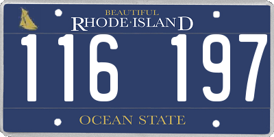 RI license plate 116197
