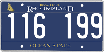 RI license plate 116199