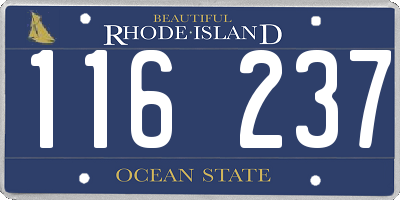 RI license plate 116237