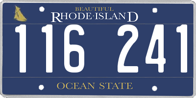 RI license plate 116241