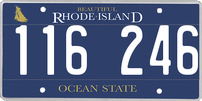 RI license plate 116246