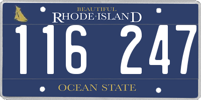 RI license plate 116247
