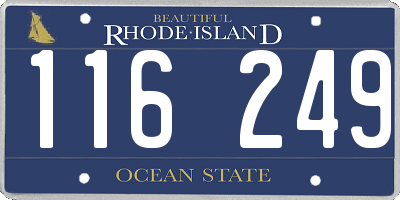 RI license plate 116249