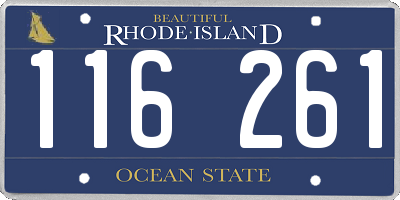 RI license plate 116261