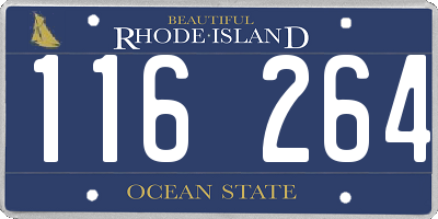 RI license plate 116264