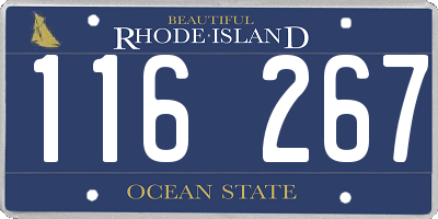 RI license plate 116267