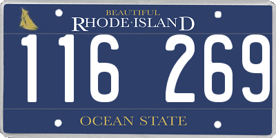 RI license plate 116269