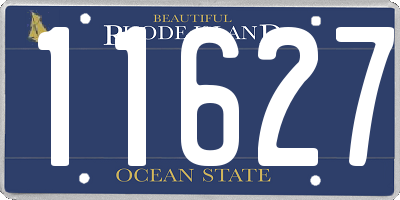 RI license plate 11627