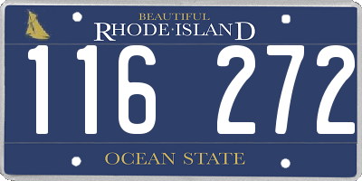 RI license plate 116272