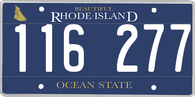 RI license plate 116277