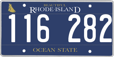 RI license plate 116282