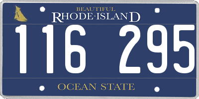 RI license plate 116295