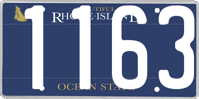 RI license plate 1163