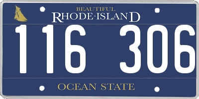 RI license plate 116306