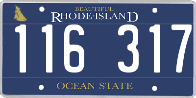 RI license plate 116317