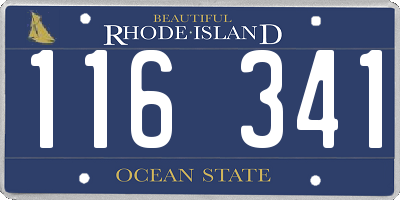 RI license plate 116341