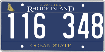 RI license plate 116348