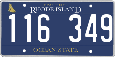 RI license plate 116349