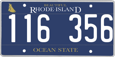 RI license plate 116356