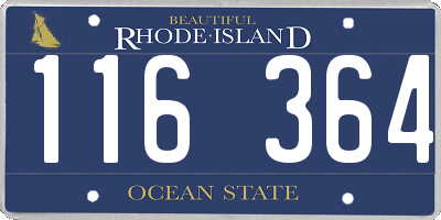 RI license plate 116364