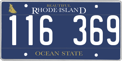 RI license plate 116369
