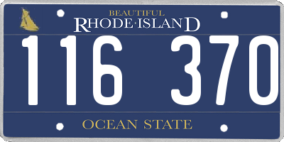 RI license plate 116370